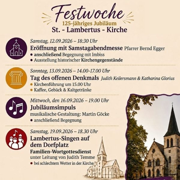 125-jähriges Jubiläum St.-Lambertus-Kirche