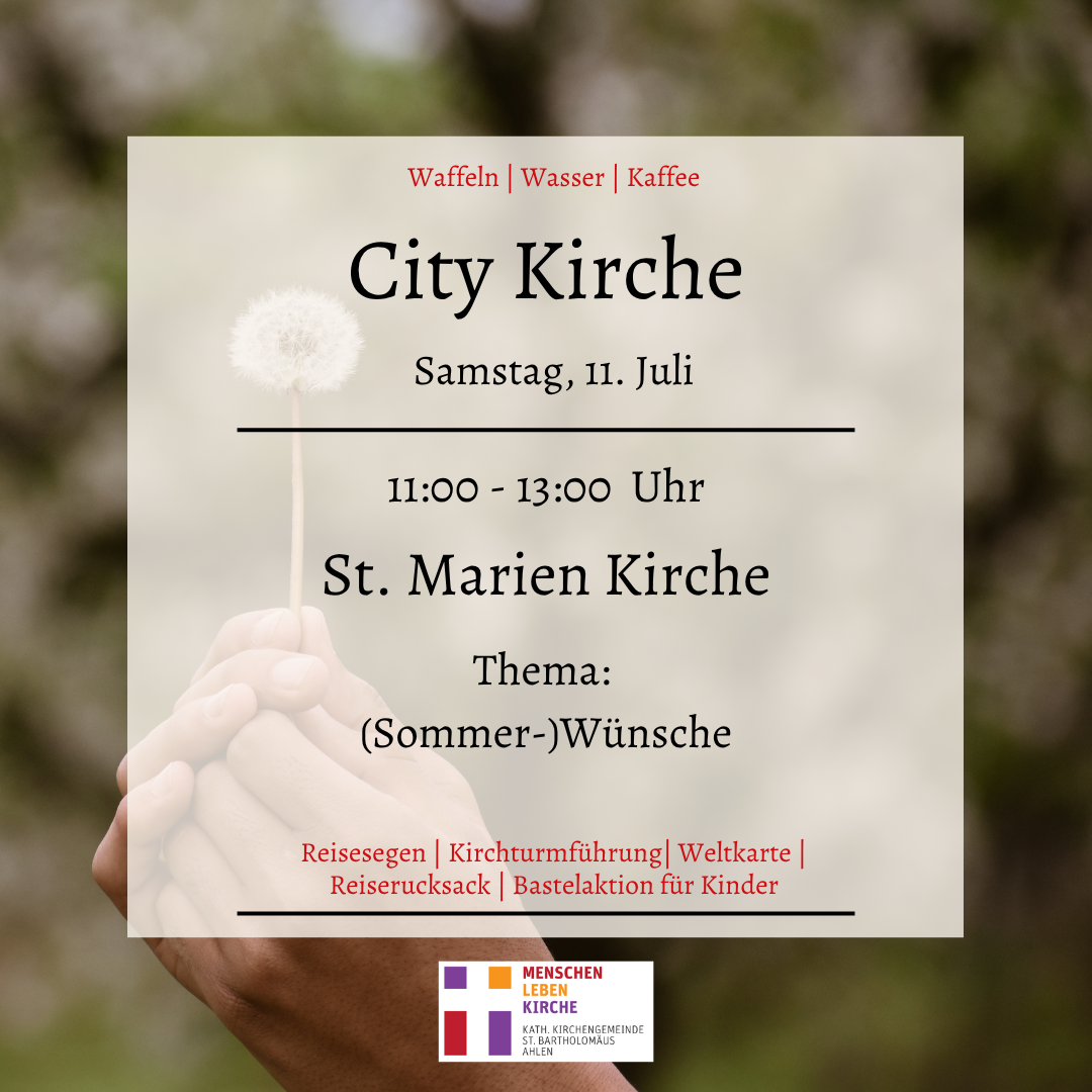 City Kirche im Juli